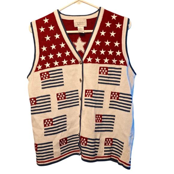 Christopher & Banks Sweaters - Christopher & Banks Flag Sweater Vest